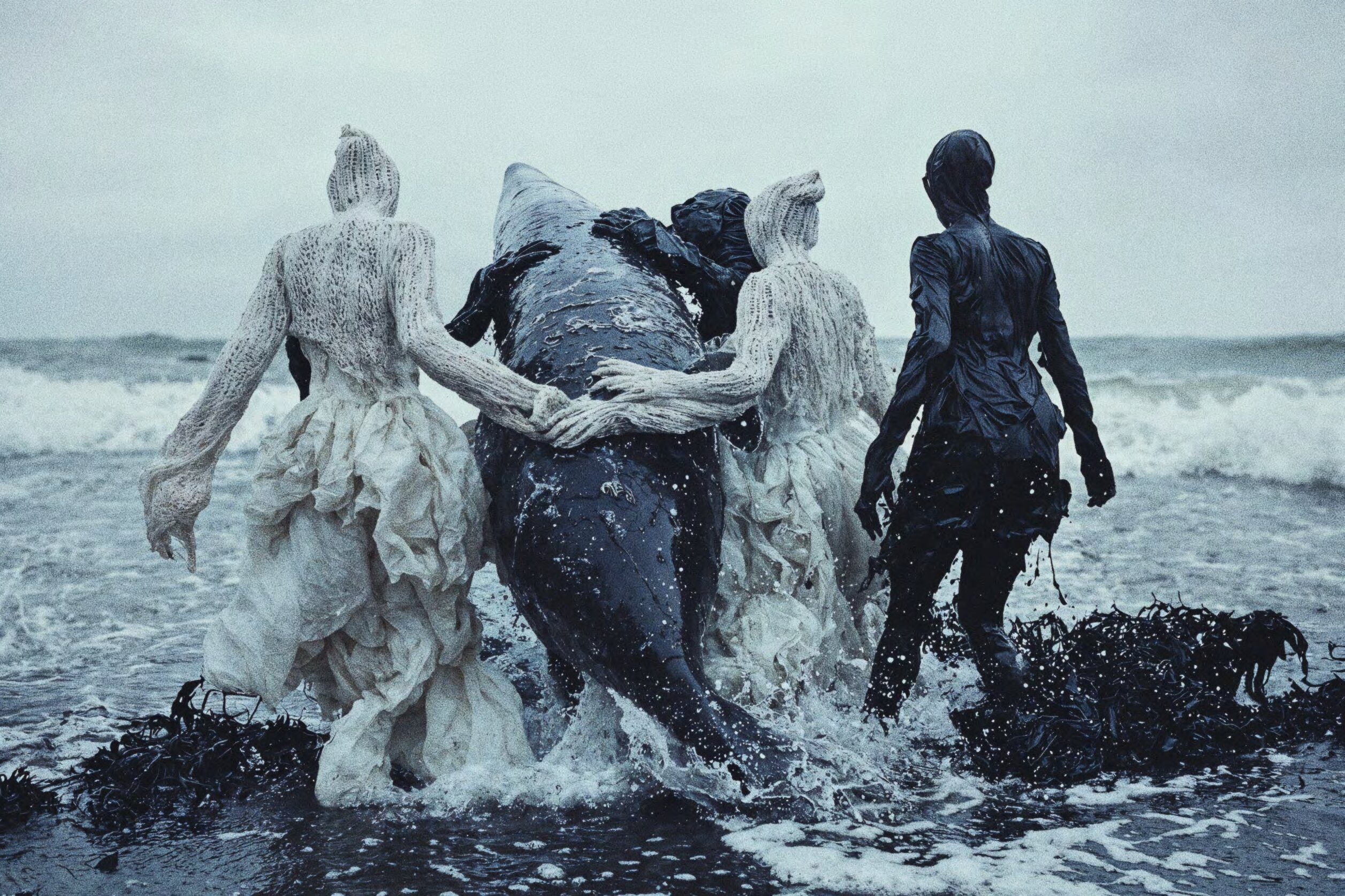 Figures guiding whale